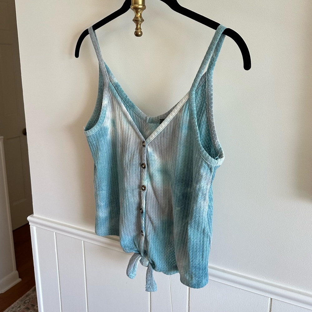 Tie dye blue tank top